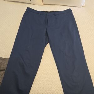 Express Blue Dress Pants Straight-Leg